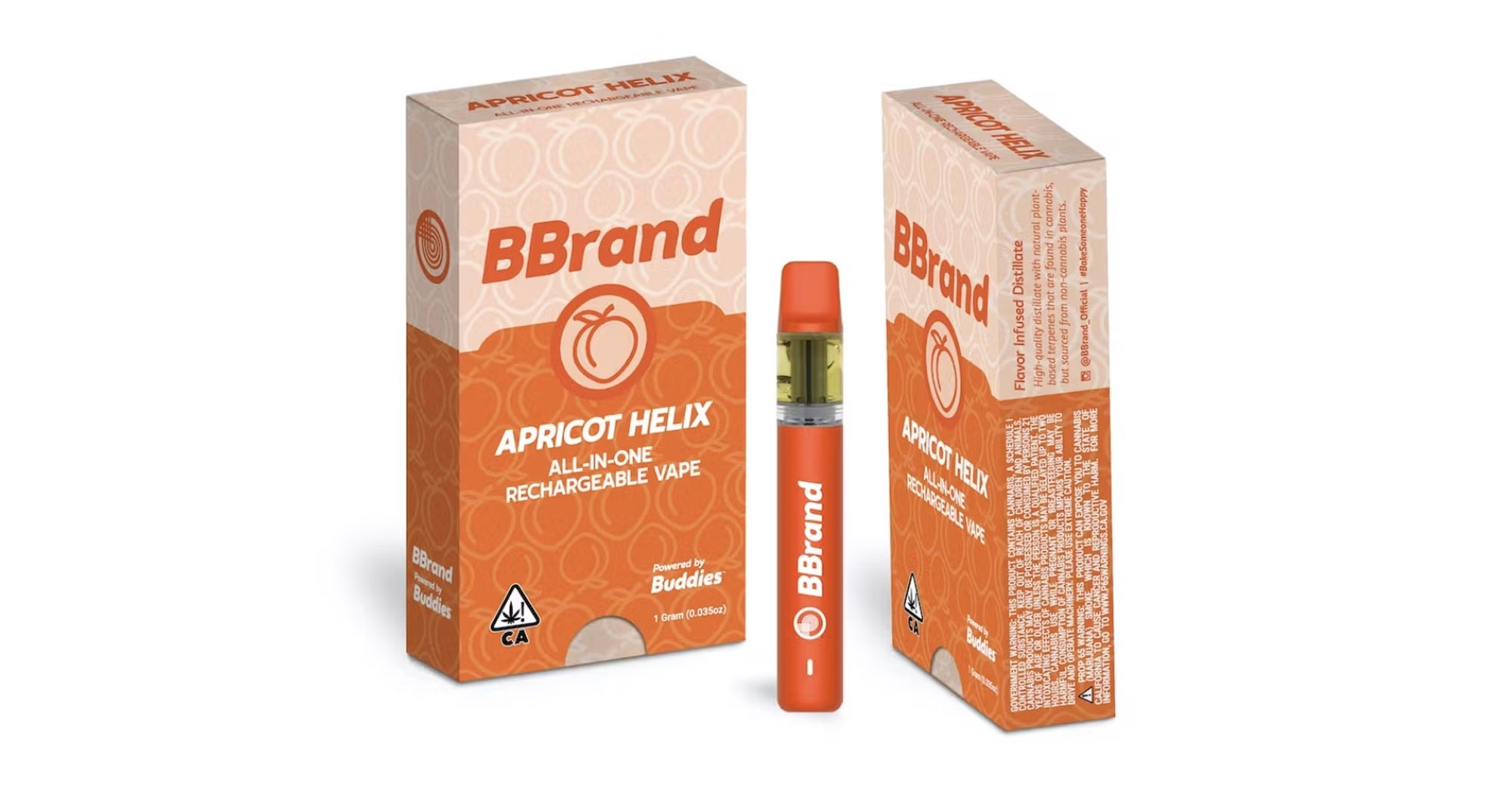 Photograph of product: BBrand - APRICOT - Disposable Distillate Cartridge - - H
