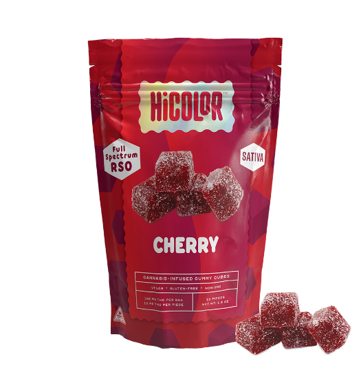Photograph of product: RSO Chews Cherry (Oui'd) 10mg x 10ct