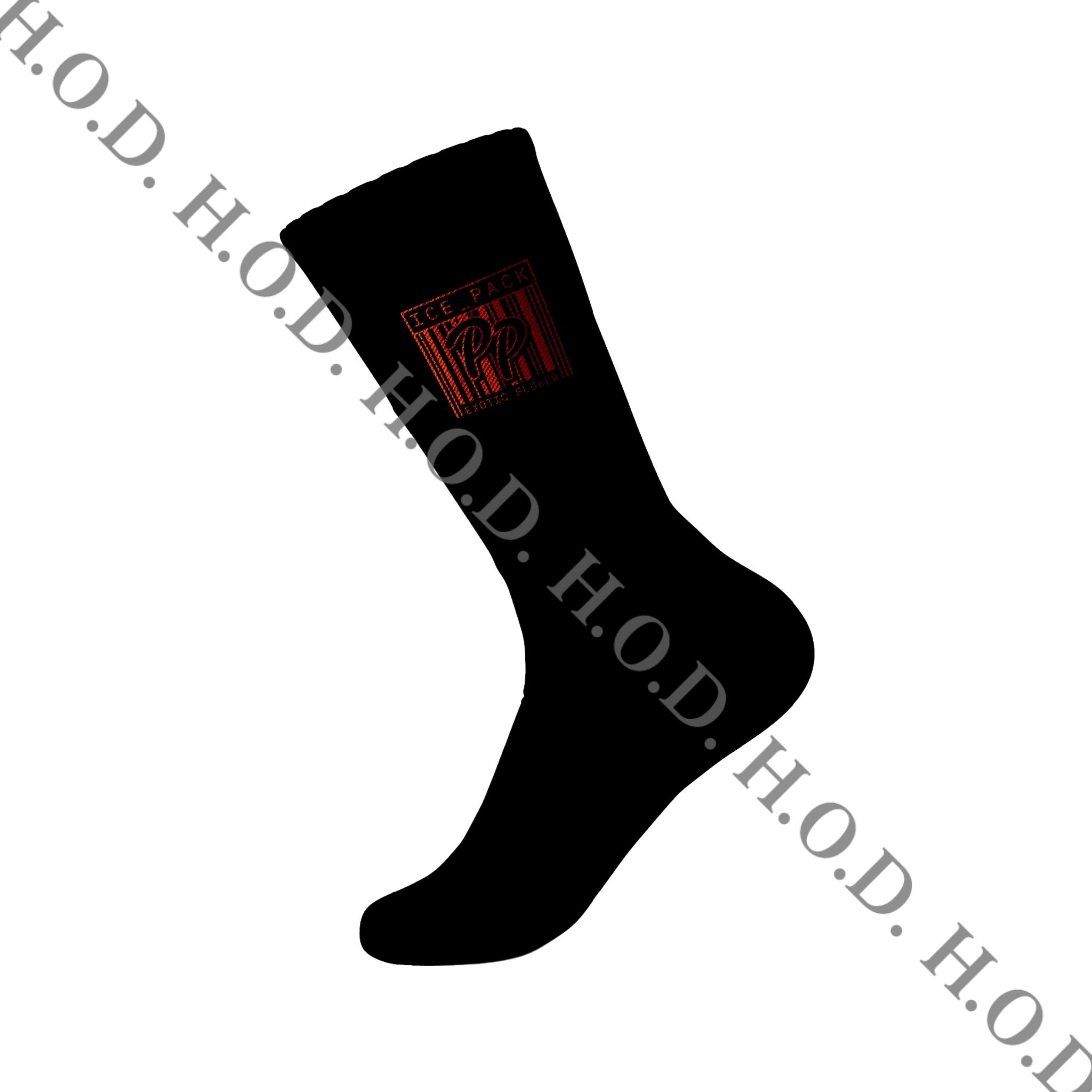 Photograph of product: Pressure Pack x Ice Pack Black/Orange B.Code Socks