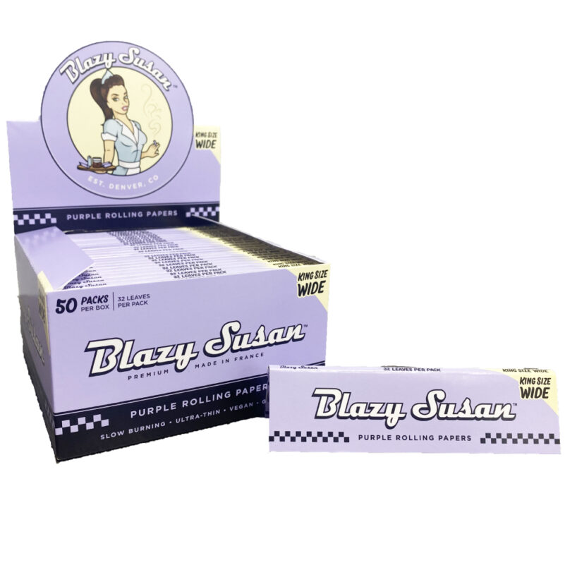 Photograph of product: Blazy Susan King Size Wide Pink Rolling Papers