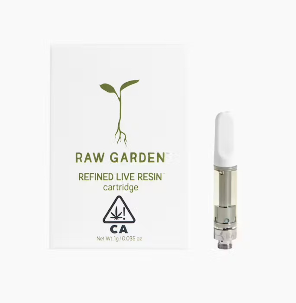 Photograph of product: FROSTED ZINN 1G REFINED LIVE RESIN CARTRIDGE