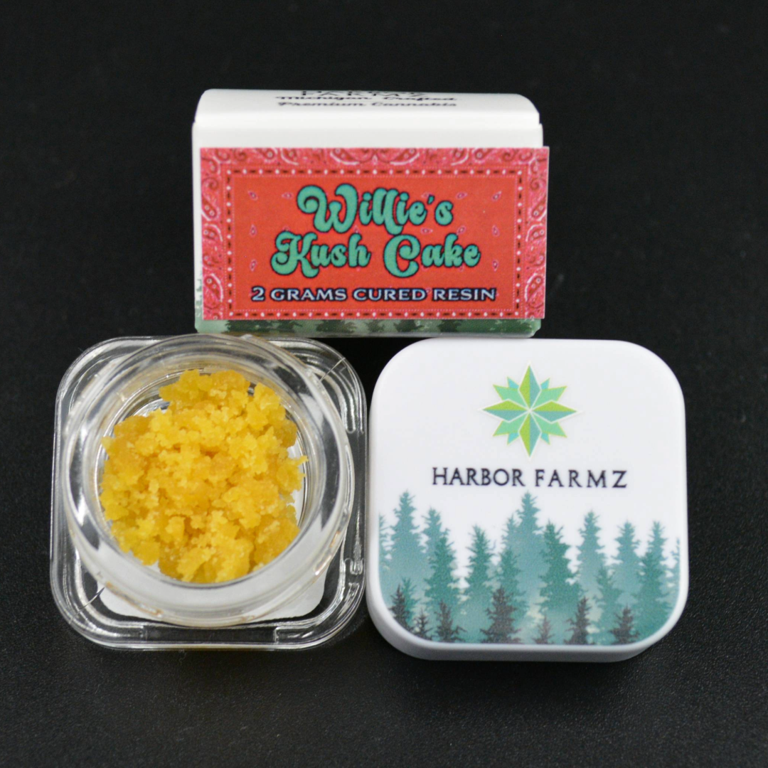Photograph of product: Harbor Farmz | Willies Kush Cake Cured Resin