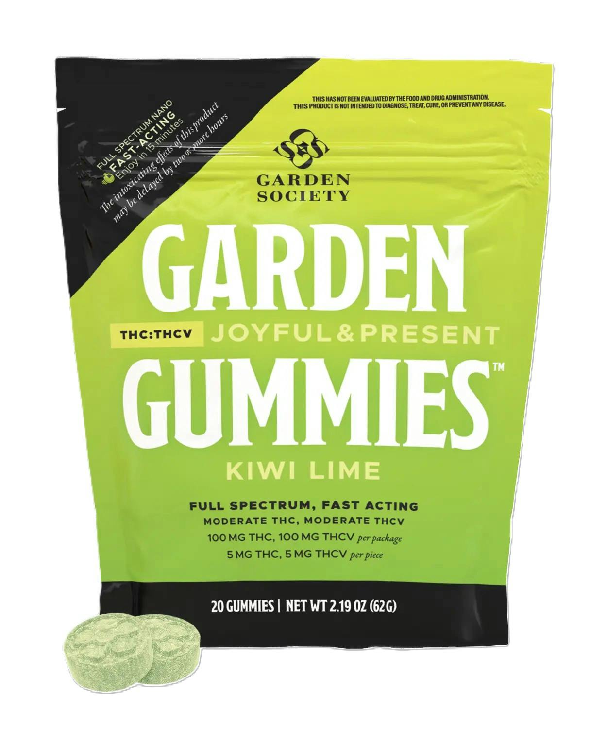 Photograph of product: Kiwi Lime Gummies | [1]TH-oui:[1]TH-ouiv | 20 pack
