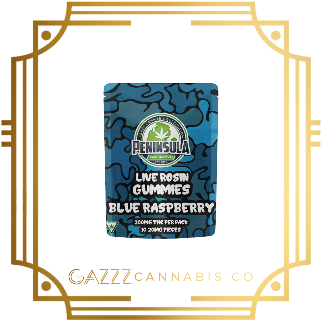 Photograph of product: Edible - Peninsula Gardens | HR Gummies 200mg | 10-Pck - Blue Raspberry