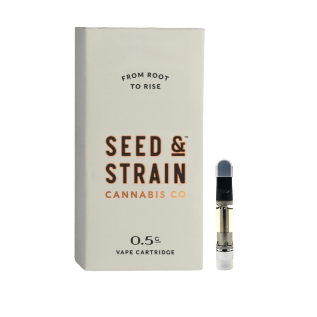 Photograph of product: Seed & Strain. | Jealousy (H) | 0.5g Cartridge