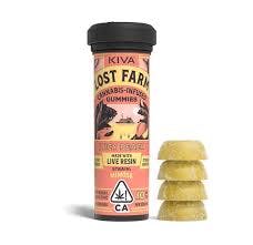 Photograph of product: Lost Farm Gummies Pink Pineapple Sour Dream 100mg - 