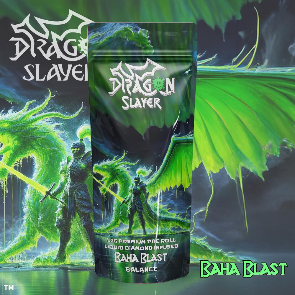 Photograph of product: Dragon Slayer - 1.2g Infused Preroll - Baha Blast