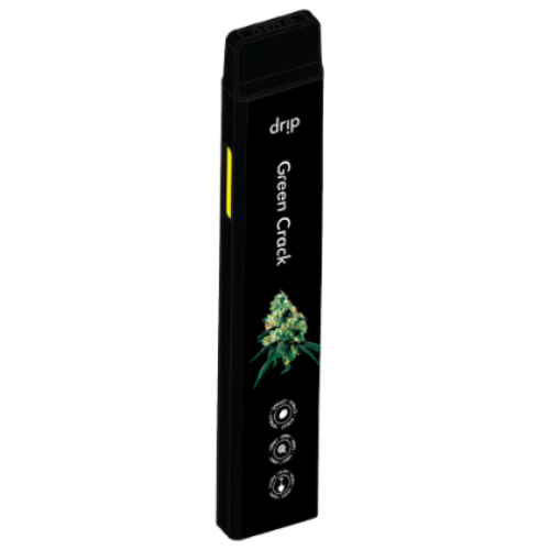 Photograph of Product: Drip Vaporizers Green Crack Sativa Disposable Vape Pen 2g