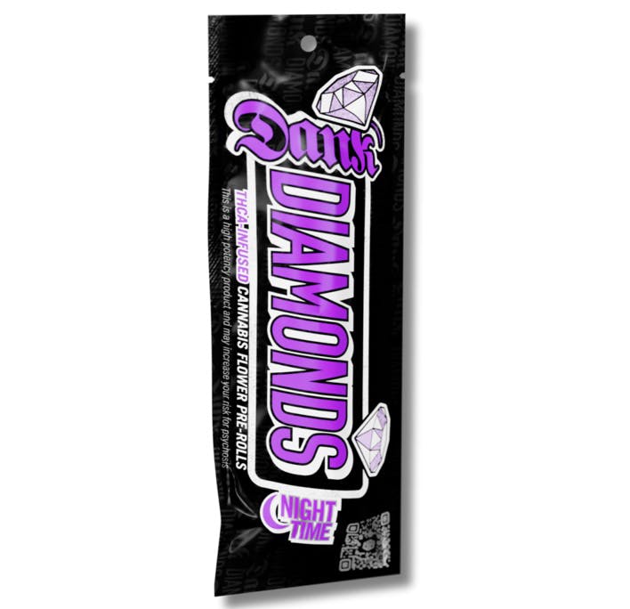 Photograph of product: Bango: Cushion Cut 1.5G Dank Diamonds Infused Pre-Roll - Oui'd