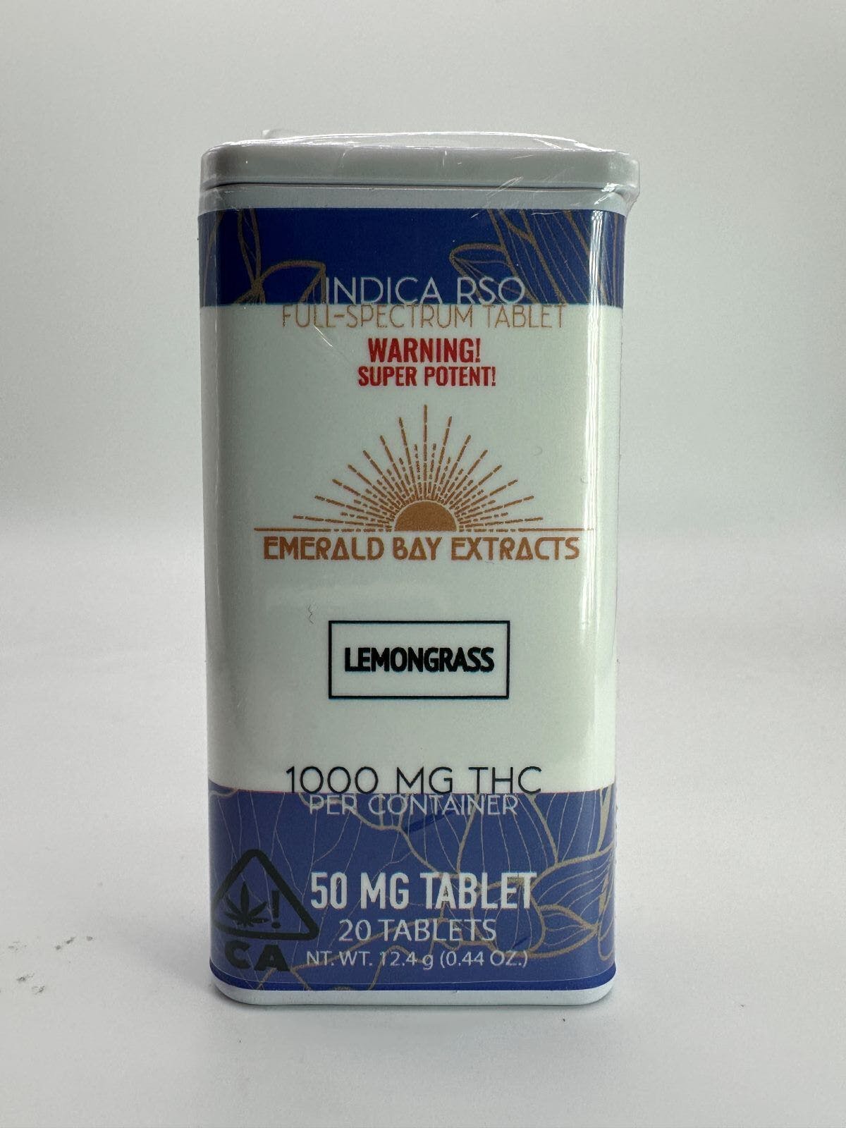 Photograph of product: Emerald Bay Extracts LemonGrass Oui'd RSO Tablets 50mg Per Tablet 1000mg Per Package