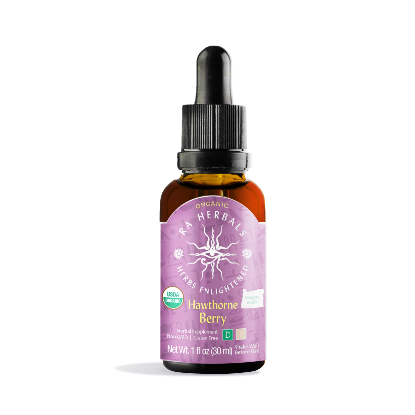 Photograph of product: Ra Herbals Certified Organic Hawthorn Berry Tincture