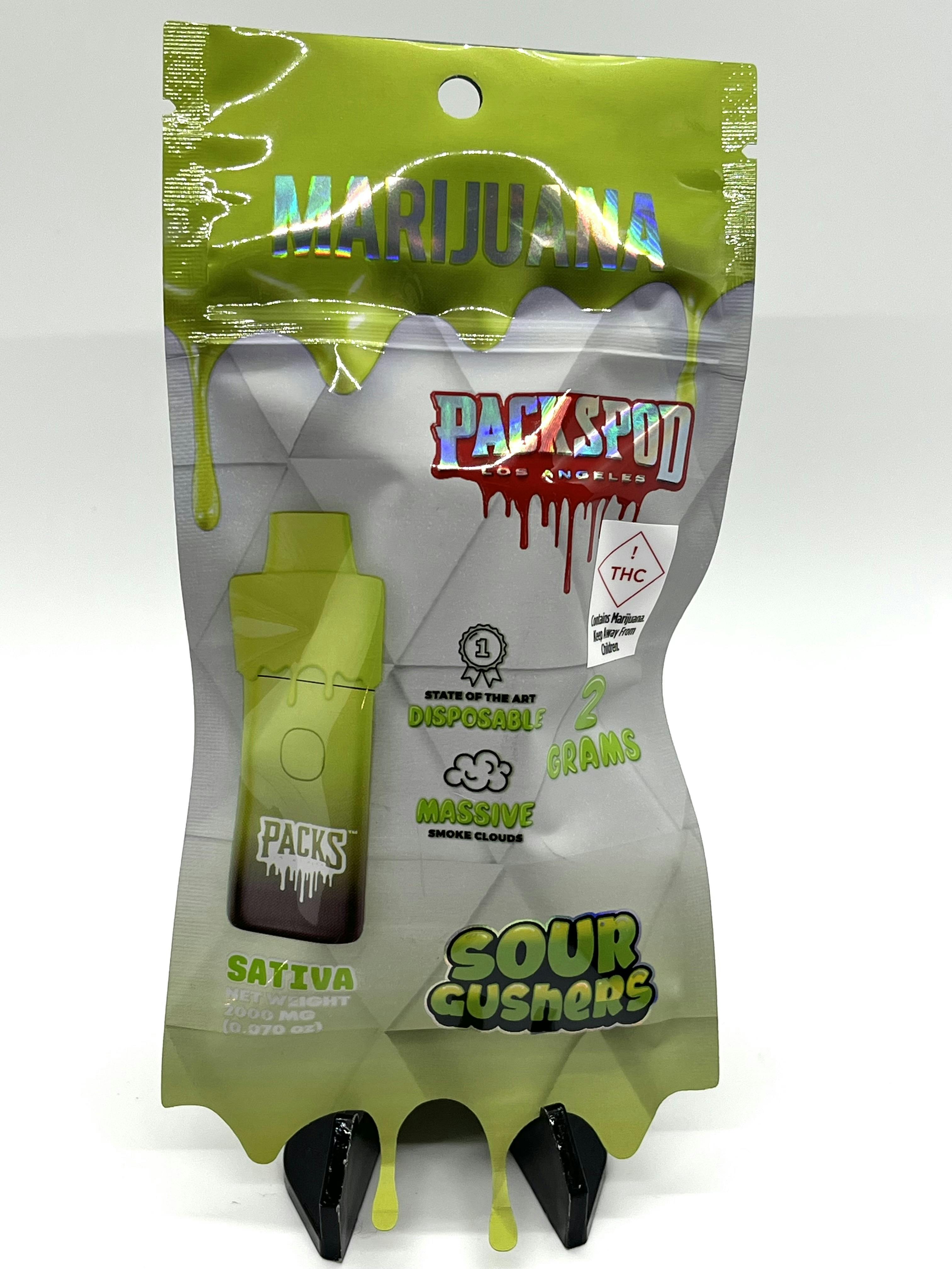 Photograph of product: PacksPod Los Angeles | 2 Gram Disposable | Sour Gushers