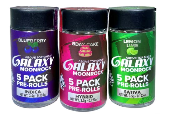 Photograph of product: Pink Moonmilk | .7g x 5 Moonrock Pre-Roll - 