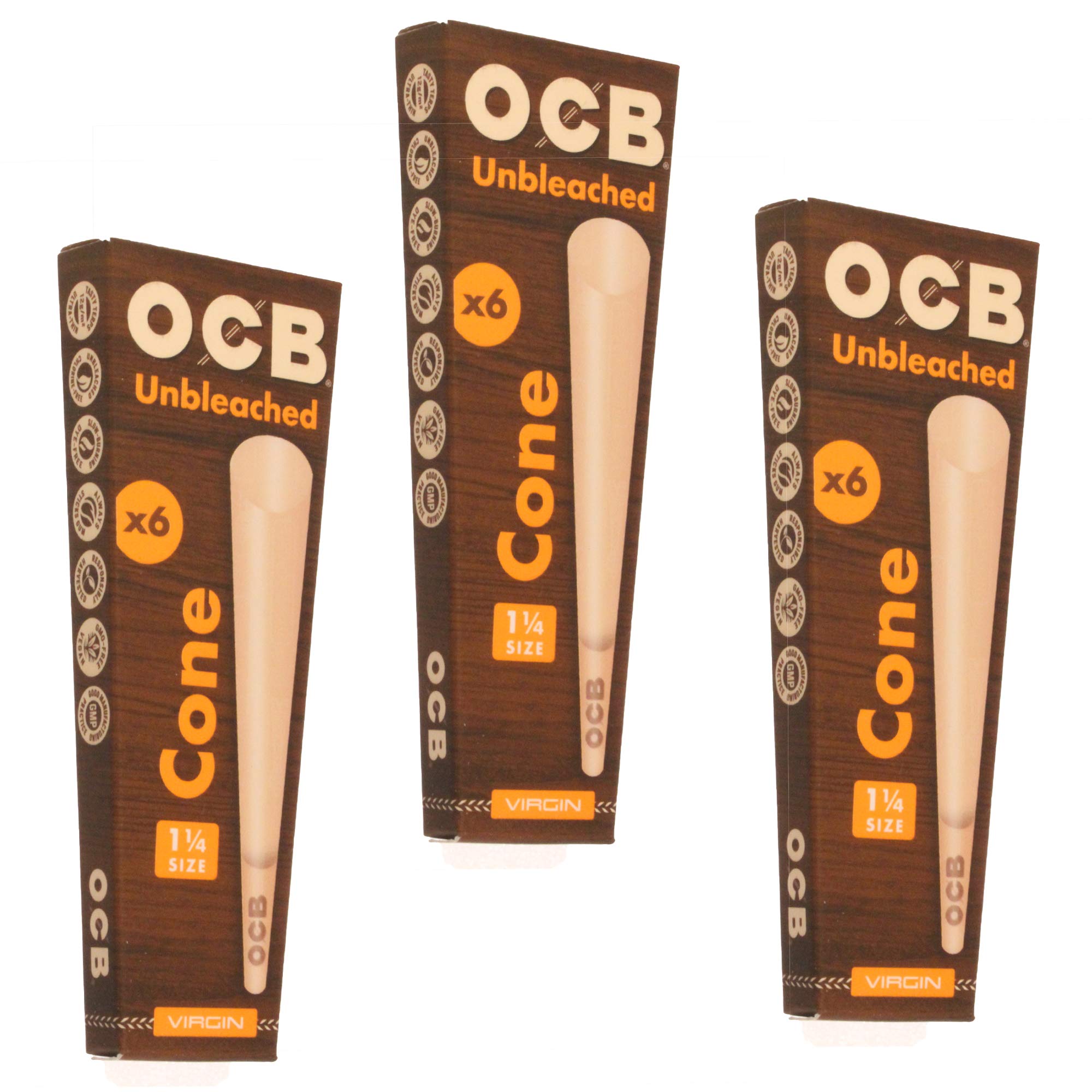 Photograph of product: OCB | 1 1/4 CONES 6PK