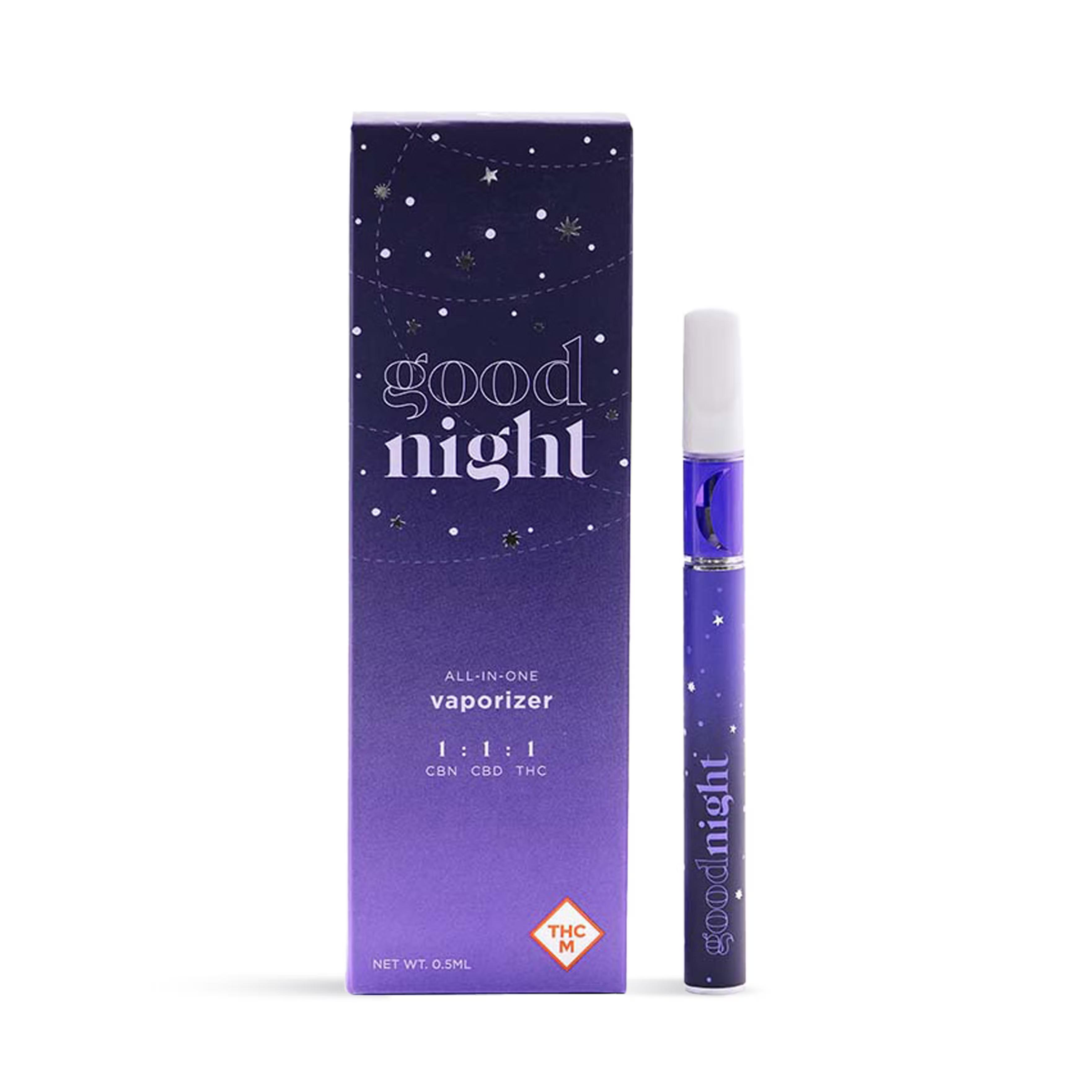 Photograph of product: Goodnight | Disposable Vape | Goodnight Sleep Vape 1:1:1 .5g