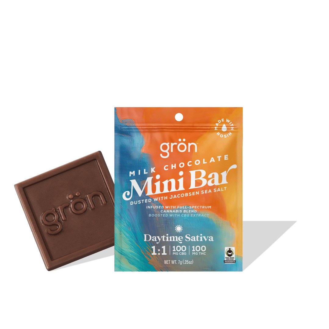 Photograph of product: Gron | MINI Daytime Milk Chocolate | 1:1 1OOmg