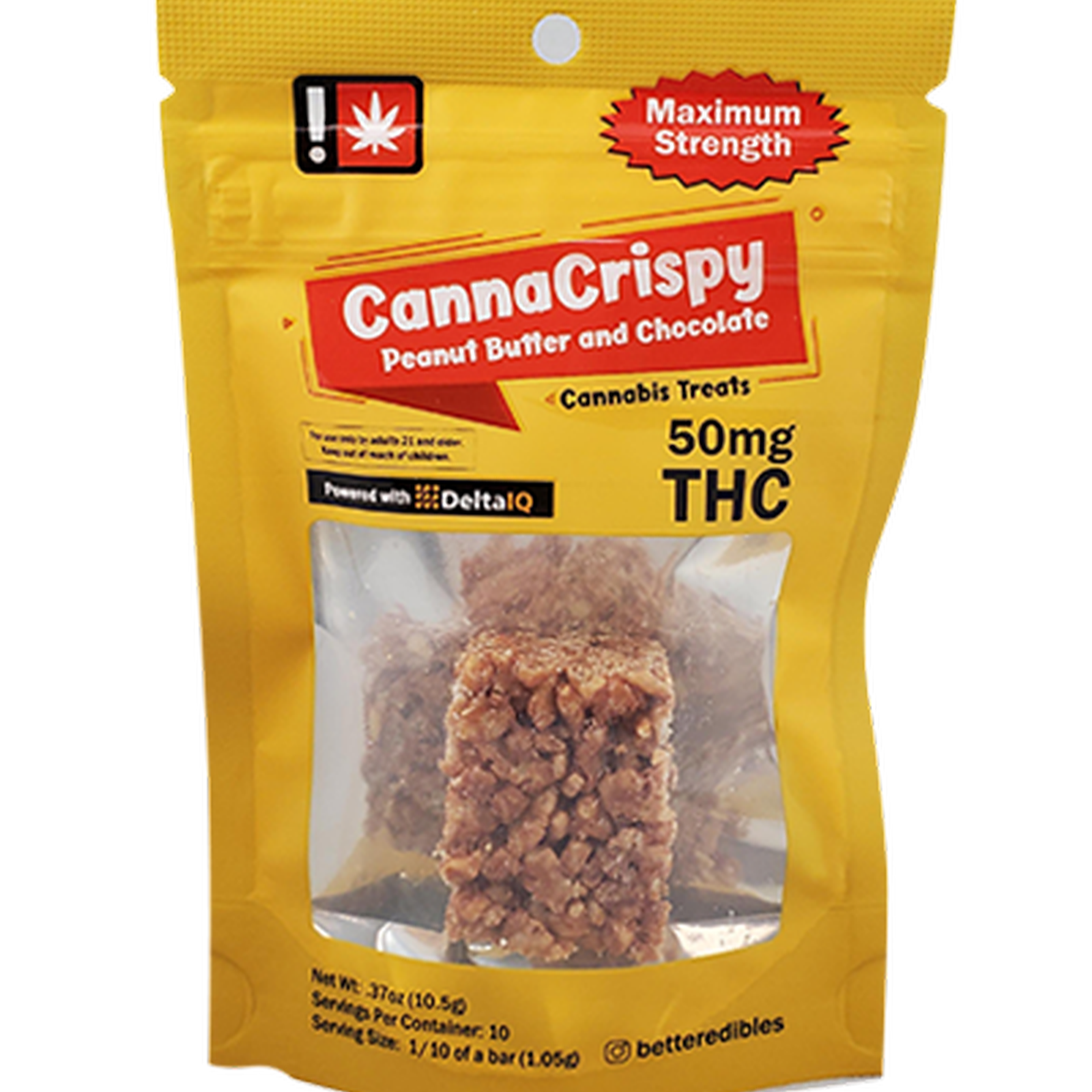 Photograph of product: CannaCrispy Peanut Butter and Chocolate Oui'd