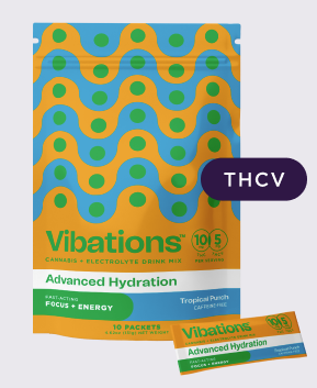 Photograph of Product: Tropical Punch Drink Mix 10pk [10mg THC + 5mg THCv] || Vibations