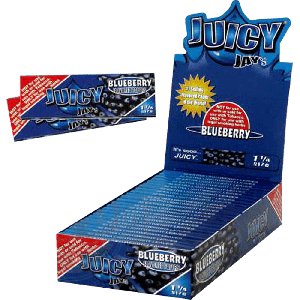 Photograph of product: Juicy J Rolling Papers 1-1/4 (Blueberry)