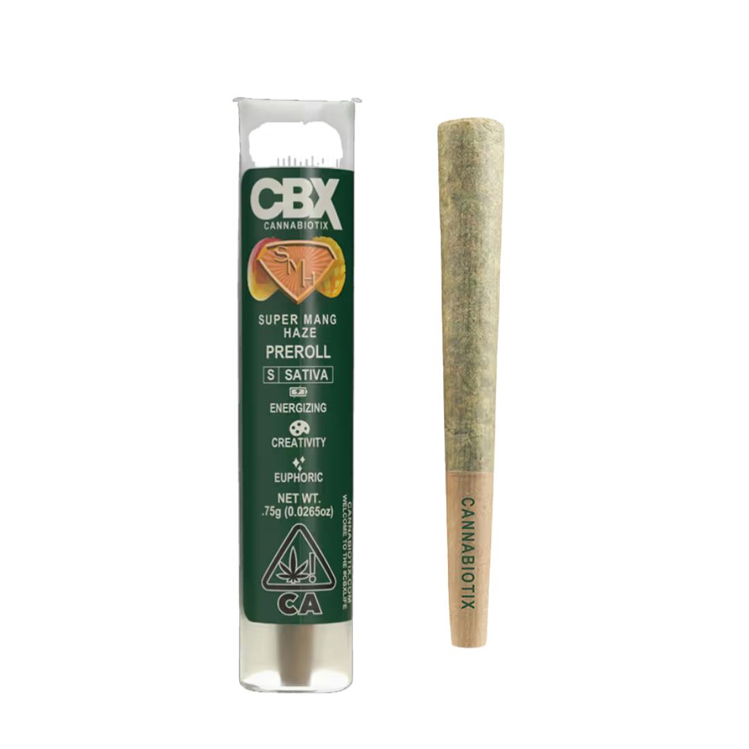 Photograph of product: CBX, 0.75g Pre-Roll (S), Super Mango Haze