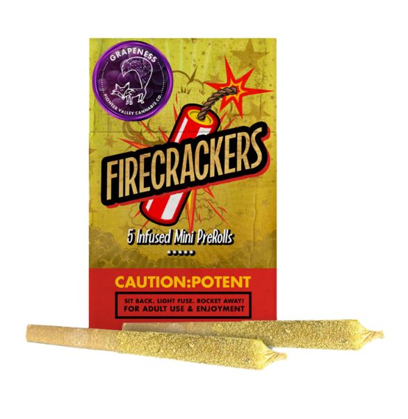 Photograph of product: 5 PACK - Peach Rings 0.7g Infused Firecracker Preroll's (3.5g)