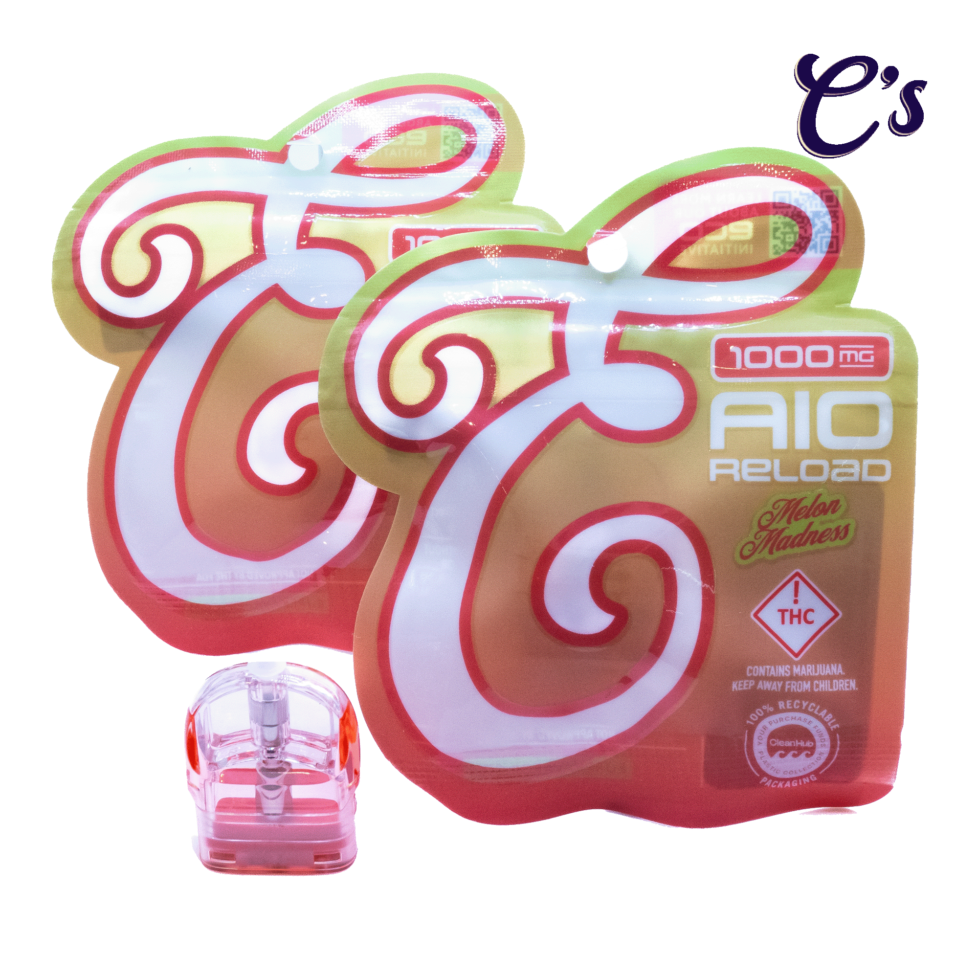 Photograph of product: Eureka | Flavored AIO Reload (H) Melon Madness 1g