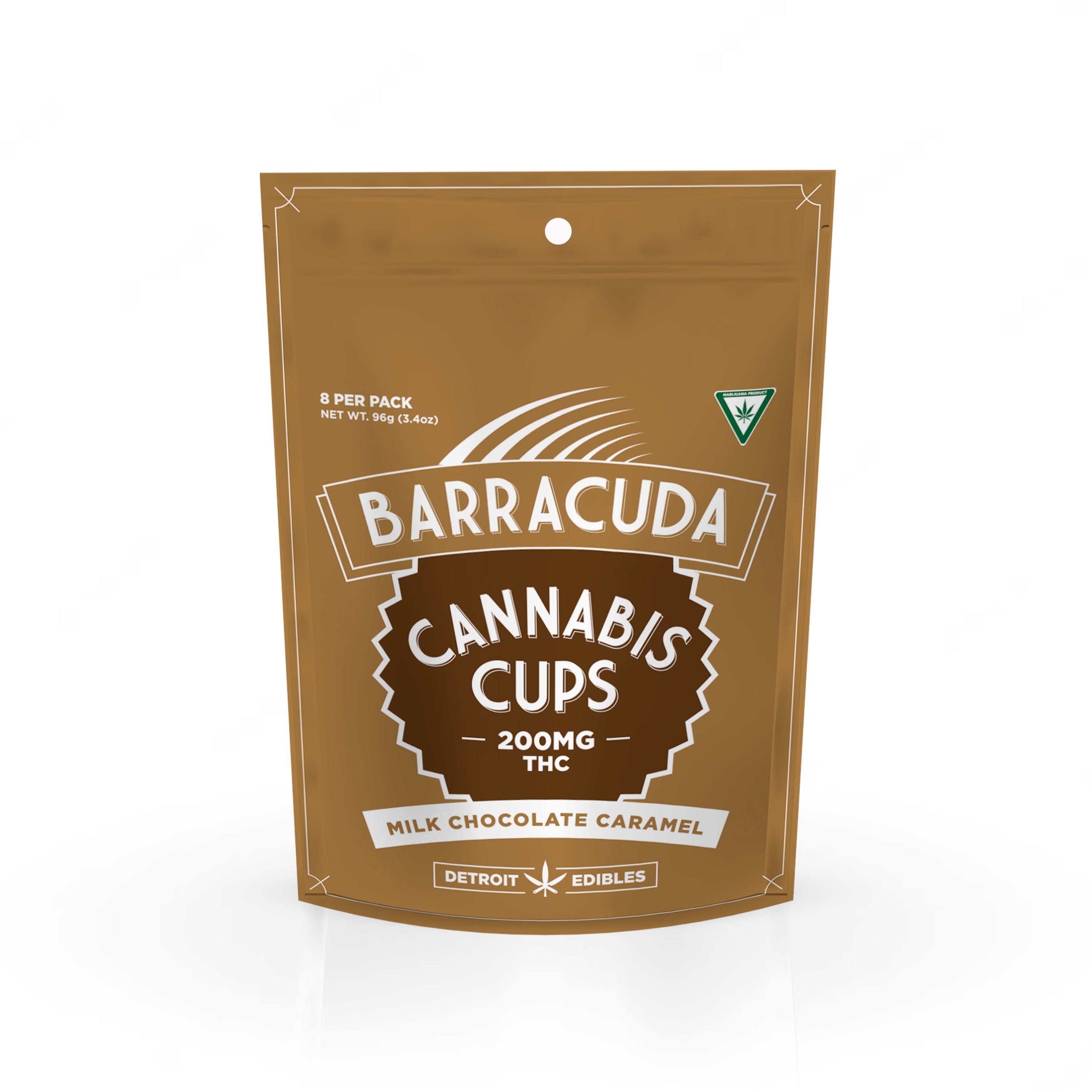 Photograph of product: Detroit Edible | 200mg Barracuda Cup | Milk Chocolate Caramel