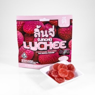 Photograph of product: Dee Thai | Lychee - 100mg Rosin Gummies