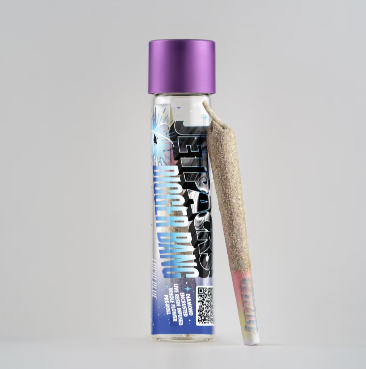 Photograph of product: Jetpacks | Lucid Blue Big Bang Mini | .5g Infused Pre-Roll