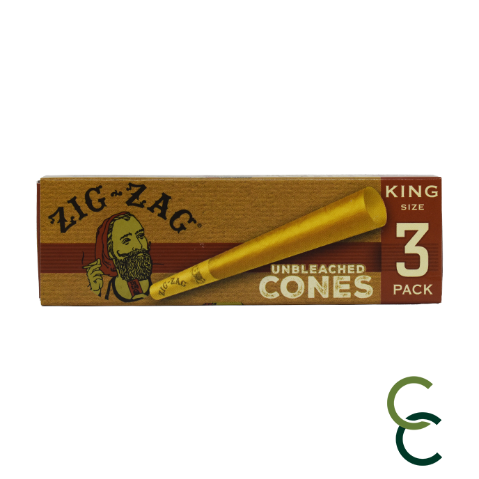 Photograph of product: Zig Zag Unbleached King Cones - 3pk