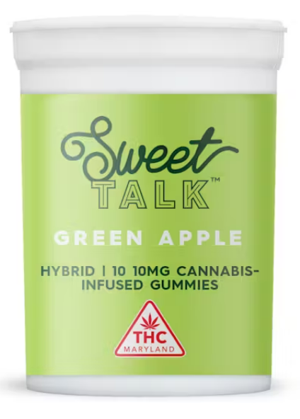 Photograph of product: Sweet Talk Green Apple Gummies 10mg