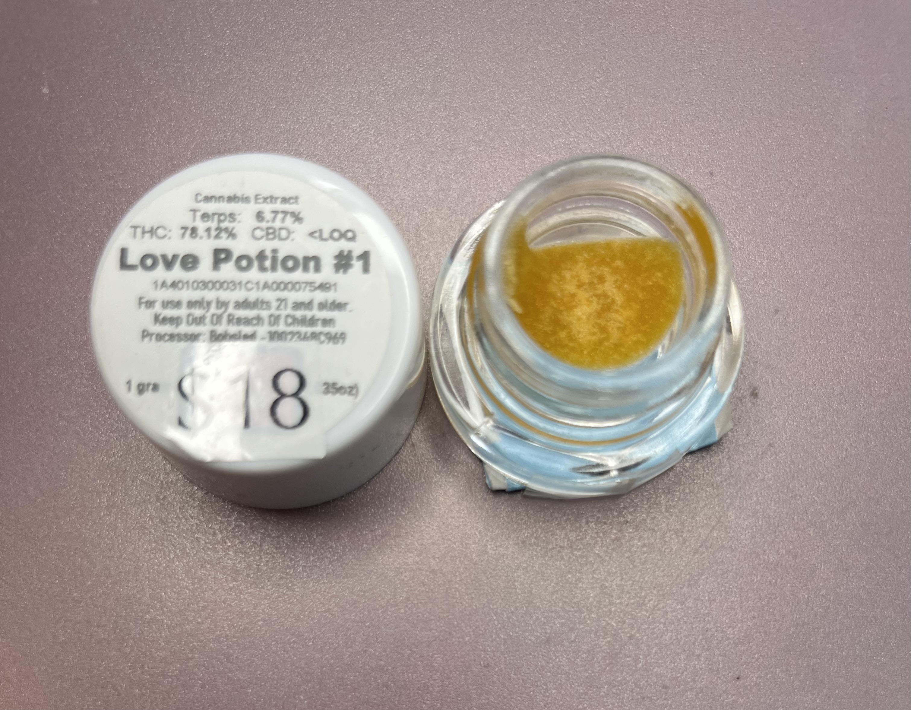 Photograph of product: Love Potion #1 Cured Resin - Bobsled