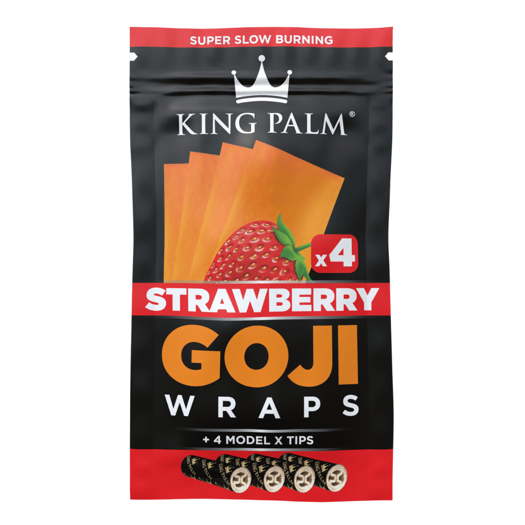 Photograph of product: King Palm Goji Wraps - Strawberry - 4pk