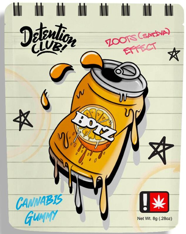 Photograph of product: Sour Botz x Detention Club 100mg ORANGE SODA Oui'd Oui'd Gummy
