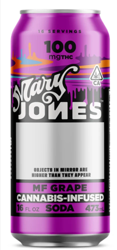 Photograph of product: MARY JONES 100mg MF Grape