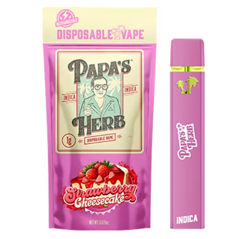 Photograph of product: Papa's Herb Strawberry Cheesecake Oui'd AIO 1g
