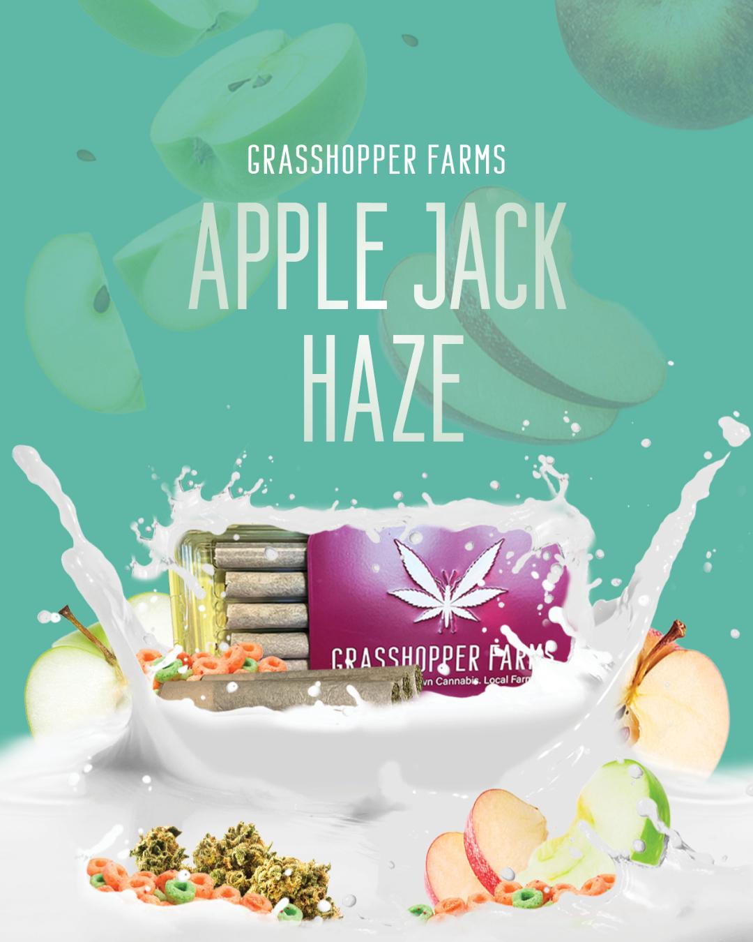 Photograph of product: Grasshopper Farms - 1g Infused Preroll - Apple Jack Haze