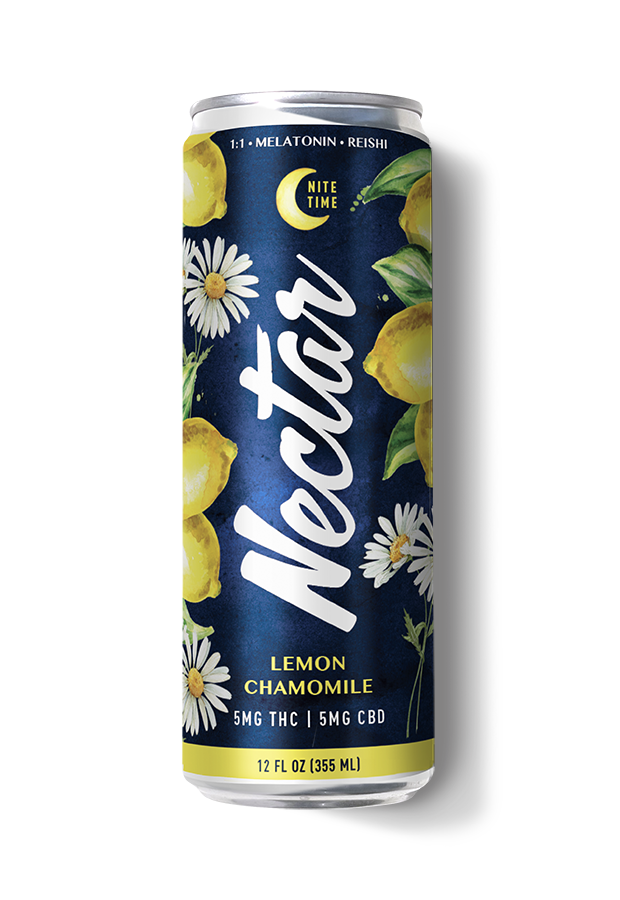 Photograph of product: Nitetime Lemon Chamomile TH-oui:CBD 1:1 + melatonin I Infused Tonic 5mg - Chill