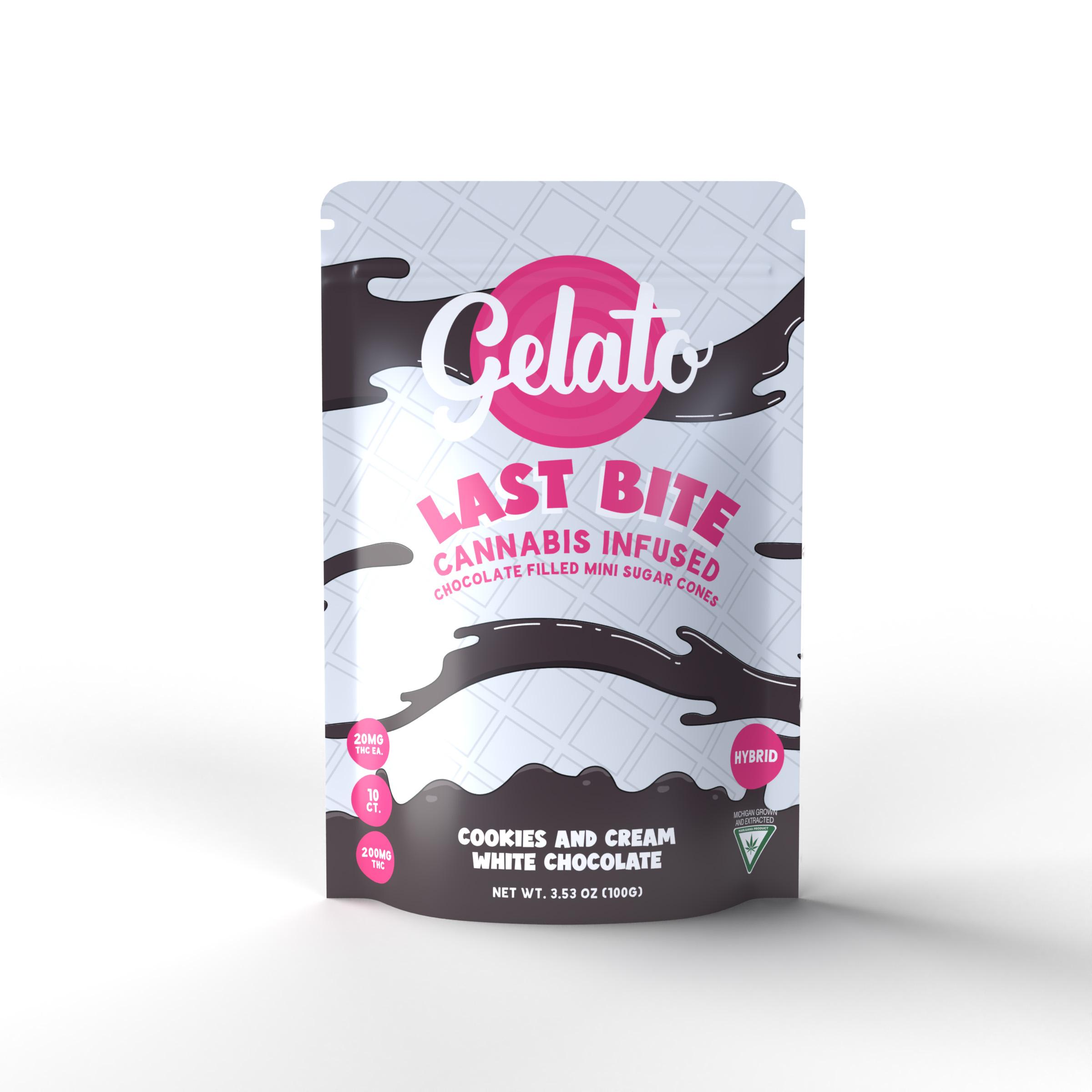 Photograph of product: Gelato: Cookies and Cream White Chocolate 200MG Last Bites