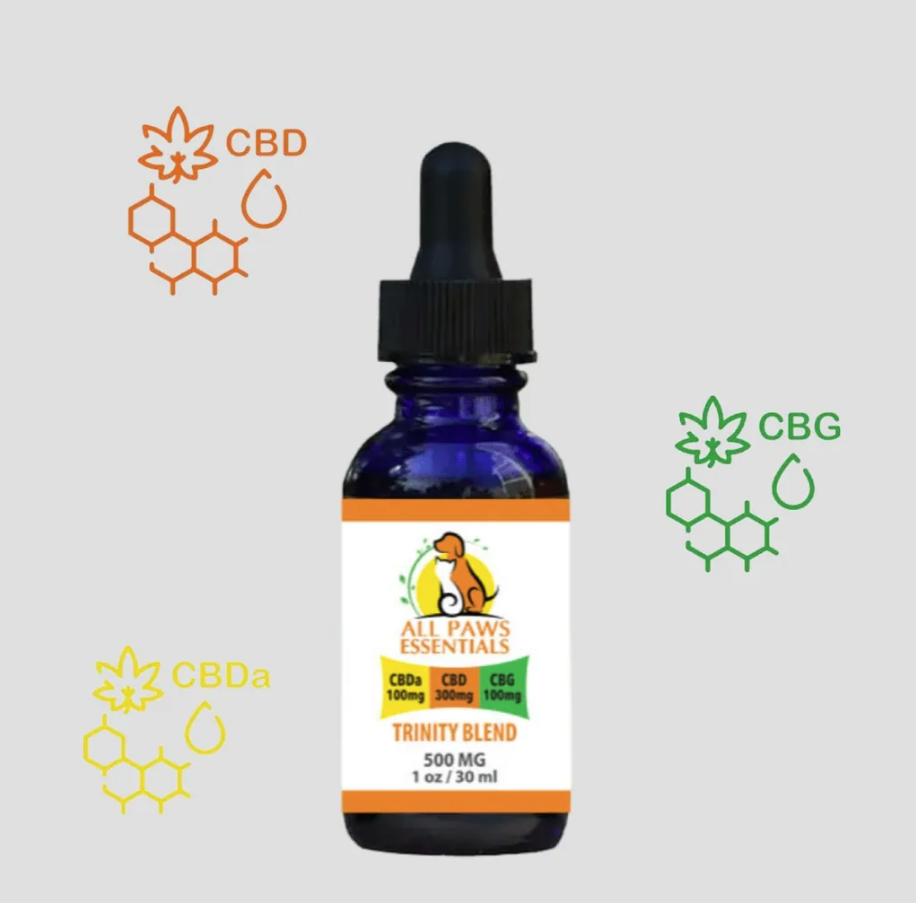 Photograph of product: All Paws Essentials | Trinity Blend Pet Oil