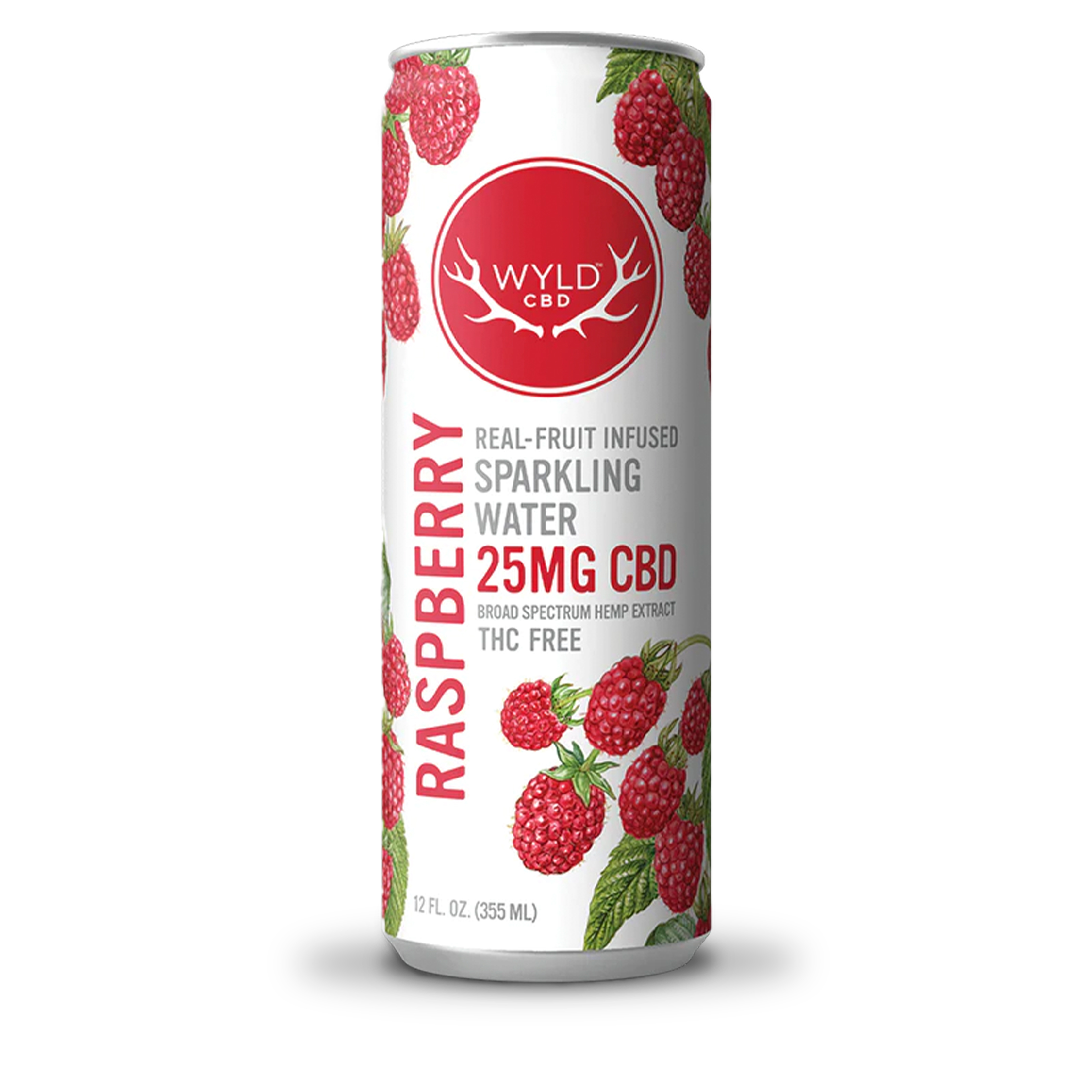 Photograph of product: Wyld - Raspberry 25mg CBD Sparkling Water - 12oz
