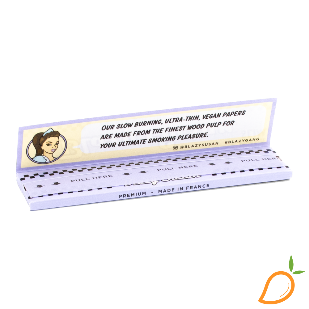 Photograph of product: 50ct Rolling Purple Papers Slim King Size Blazy Susan