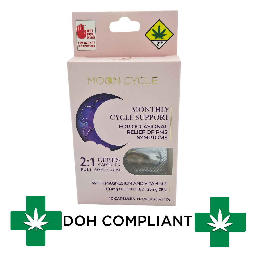 Photograph of product: DOH | Moon Cycle 2:1 CBD Capsules | 10pk
