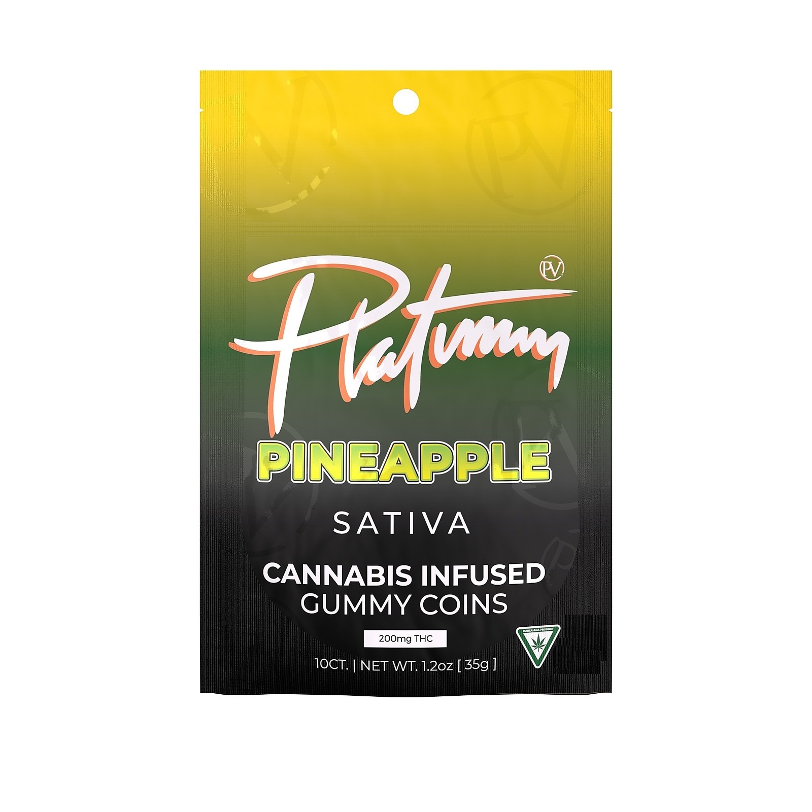 Photograph of product: Platinum: Pineapple 200MG Gummies (S)