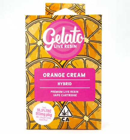 Photograph of product: Orange Cream| 1g Live Resin Cartridge - 