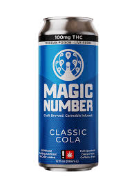 Photograph of product: Magic Number 100mg Classic Cola Live Rosin Infused Oui'd Soda