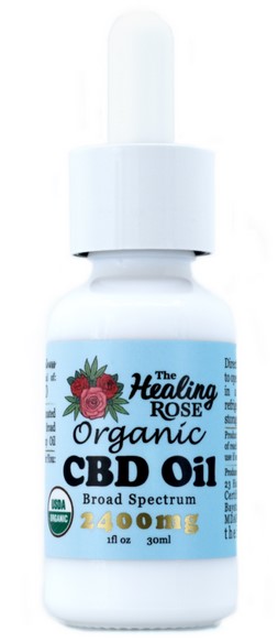 Photograph of product: 2400mg - Organic Broad Spectrum CBD Oil - The Healing Rose