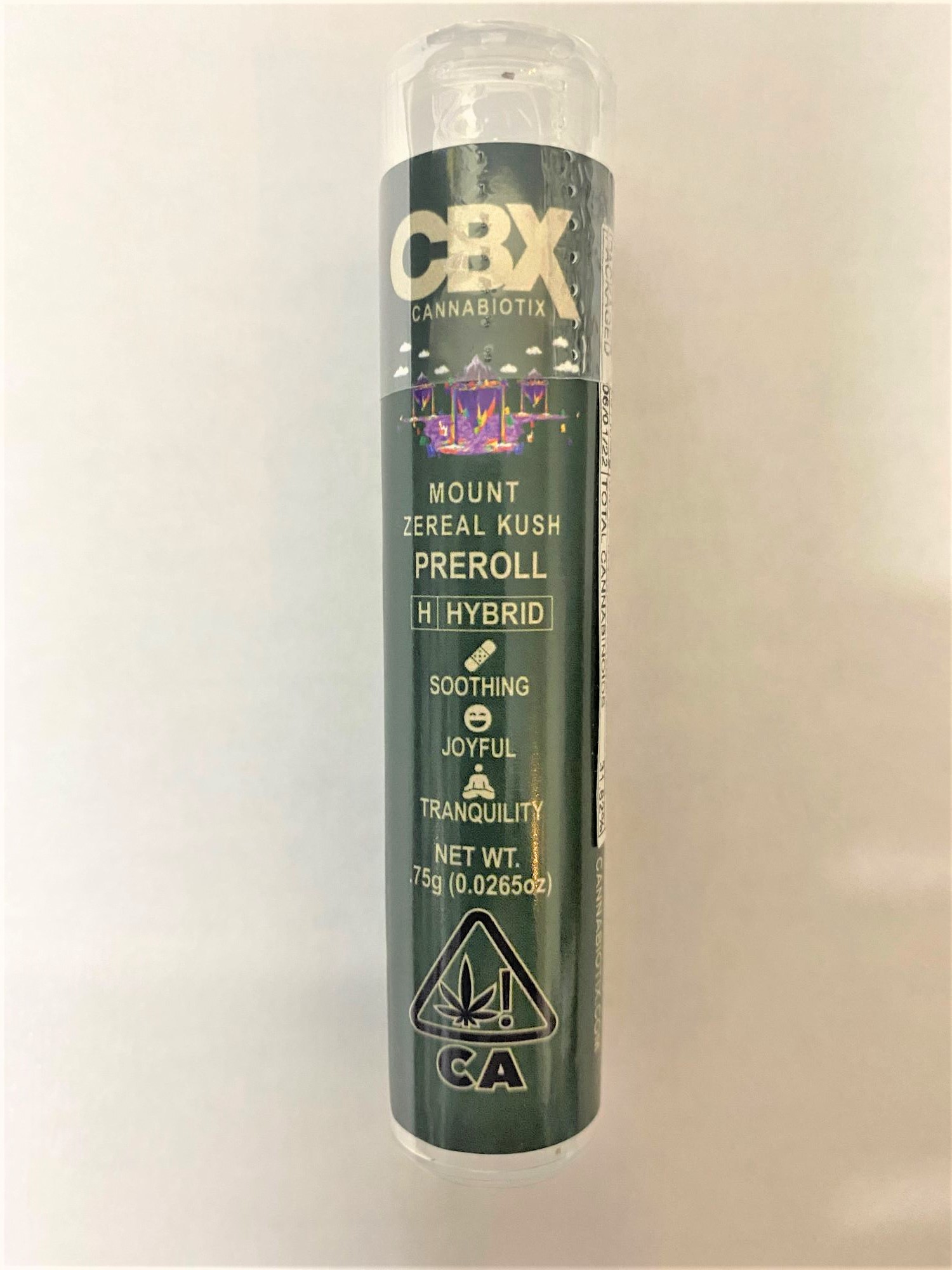 Photograph of product: [Cannabiotix] Preroll - 0.75g - Mount Zereal Kush  (H)