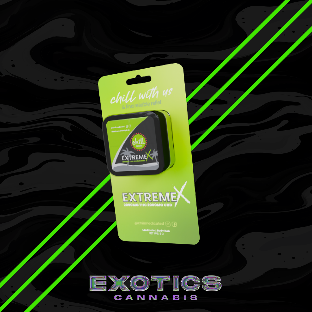 Photograph of product: Chill Medicated - On the Go Extreme X Medicated Body Rub 1:1 TH-oui:CBD 150mg (2/$20)