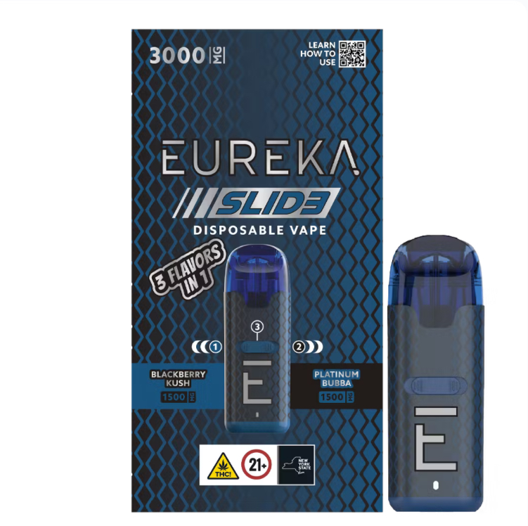 Photograph of product: Eureka | Vape | 3-in-1 Slide | Blackberry Kush / Platinum Bubba